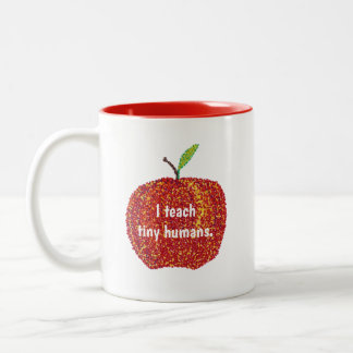 Enseño a humanos diminutos, tazas de manzana perso