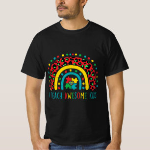 Enseño a niños increíbles camisa autismo rompecabe