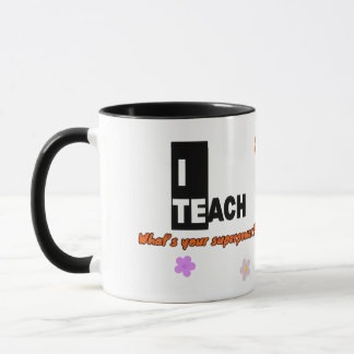 Enseño ¿Cuál es tu Superpoder Taza – Regalo para M
