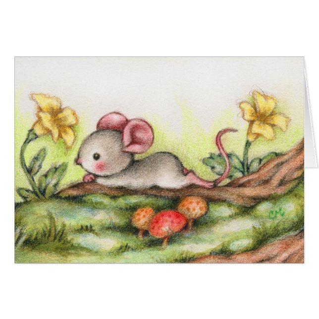 Ensueño del bosque - tarjeta linda del arte del (Anverso (Horizontal))