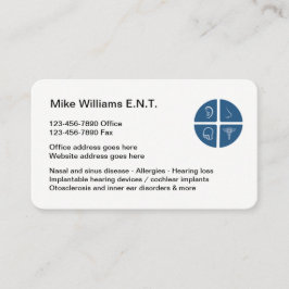 ENT Otolaringgologistas Tarjetas de visita médica