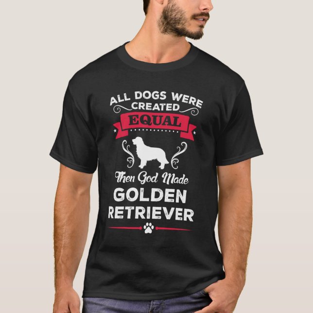 Entonces Dios hizo la camiseta de Golden Retriever (Anverso)