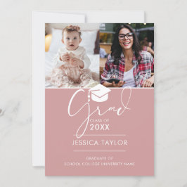 Entonces Rosa Y Ahora 3 Invitación De Graduación D