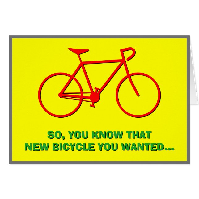 "ENTONCES, SABES ESA NUEVA BICICLETA QUE QUERÍAS.. (Anverso (Horizontal))