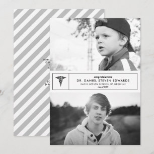 Entonces y ahora 2 Invitación a graduación de foto