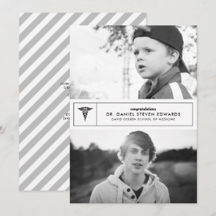 Entonces y ahora 2 Invitación a graduación de foto