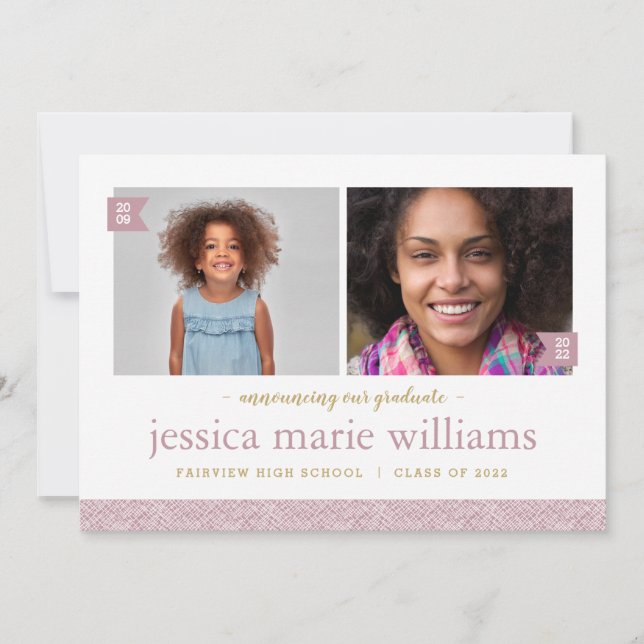 Entonces y ahora 2 Invitación a la fiesta de gradu (Anverso)