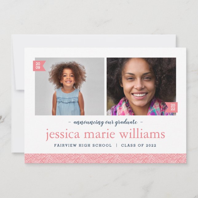 Entonces y ahora 2 Invitación a la fiesta de gradu (Anverso)