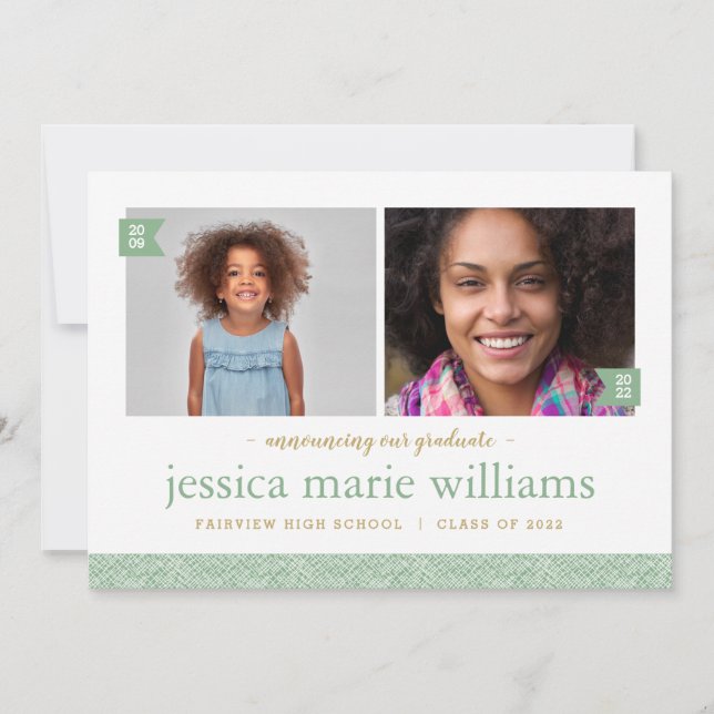 Entonces y ahora 2 Invitación a la fiesta de gradu (Anverso)