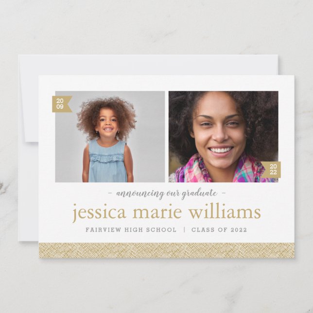 Entonces y ahora 2 Invitación a la fiesta de gradu (Anverso)