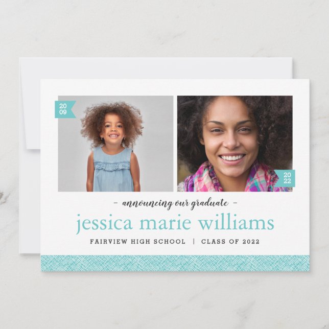 Entonces y ahora 2 Invitación a la fiesta de gradu (Anverso)