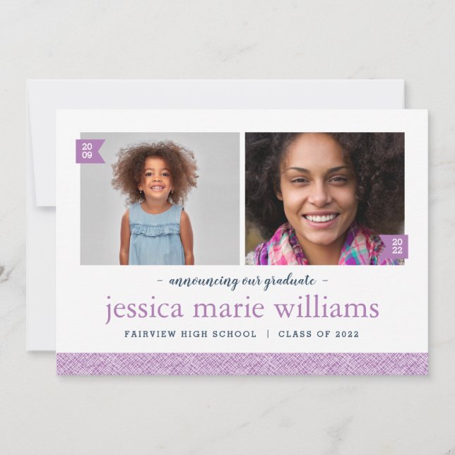 Entonces y ahora 2 Invitación a la fiesta de gradu (Anverso)