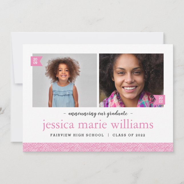 Entonces y ahora 2 Invitación a la fiesta de gradu (Anverso)