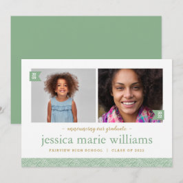 Entonces y ahora 2 Invitación de graduación de fot