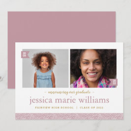 Entonces y ahora 2 Invitación de graduación de fot