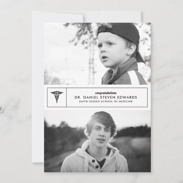 Entonces y ahora 2 Invitación de graduación de fot (Anverso)