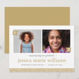 Entonces y ahora 2 Invitación de graduación de fot