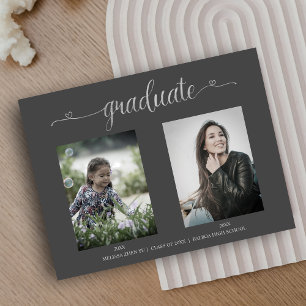 Entonces y ahora dos fotos Invitación de graduados