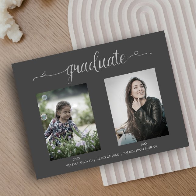 Entonces y ahora dos fotos Invitación de graduados (Subido por el creador)