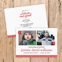 Entonces y ahora invitación a graduación de fotos