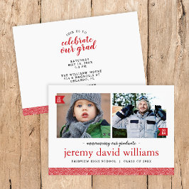 Entonces y ahora invitación a graduación de fotos