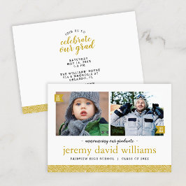 Entonces y ahora invitación a graduación de fotos