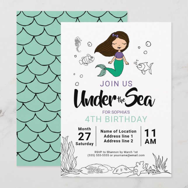 ¡Entra! Invitaciones a la fiesta de cumpleaños de  (Anverso / Reverso)