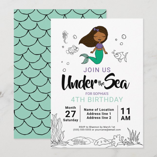¡Entra! Invitaciones a la fiesta de cumpleaños de  (Anverso / Reverso)