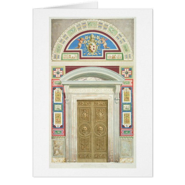 Entrada a la logia de Raphael en el Vatican, de (Frente)