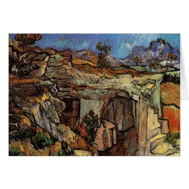 Entrada a Quarry, Saint-Remy por Vincent van Gogh (Anverso (Horizontal))