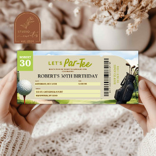 Entrada Cumpleaños Adulto Golf Partee Sport