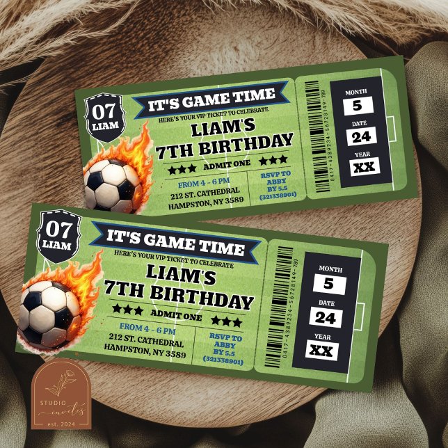 Entrada Cumpleaños Chico Partido de Fútbol (Subido por el creador)