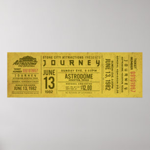 Entrada de concierto de Journey – Arte de pared de