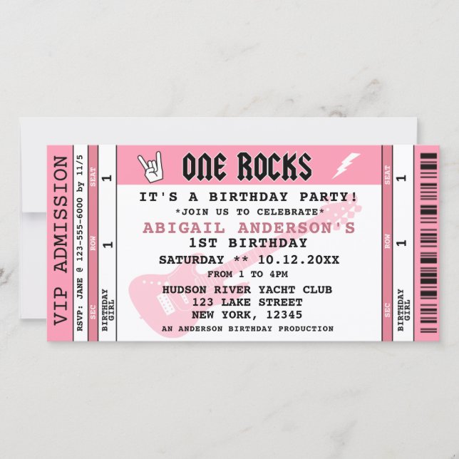 ENTRADA DE CONCIERTO DE ONE ROCKS INVITACIÓN DE CU (Anverso)
