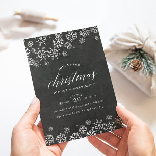 Entrada de nieve Invitación a la cena de Navidad