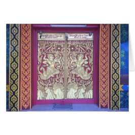 Entrada de Wat en Chiang Mai, Tailandia