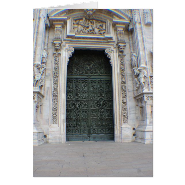 Entrada Duomo - Milán, tarjeta Italia (Frente)