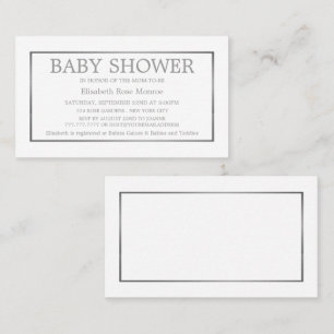 Entrada moderna y elegante para baby shower blanca