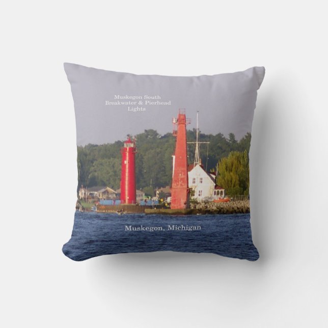 Entrada Muskegon Luces almohada cuadrada (Anverso)