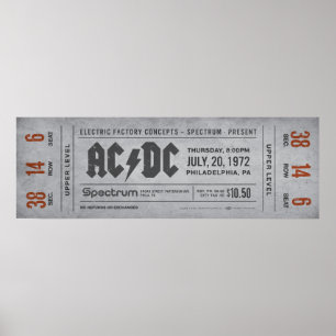 Entrada para concierto de AC/DC – Impresión de art