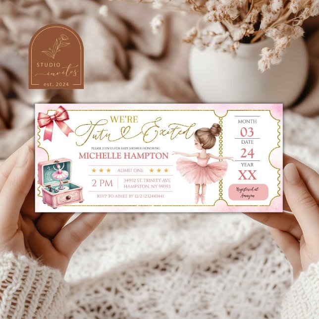 Entrada para Fiesta de Bailarina Infantil Baby Sho (Subido por el creador)