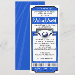 Entrada para HOCKEY Bar Mitzvah Invitación