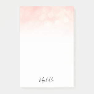 entrada personalizada rosa nota pegajosa