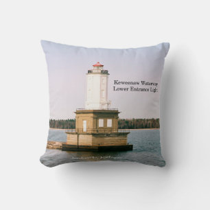 Entrada por vía navegable Keweenaw Luces almohada 