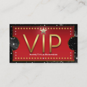 Entrada VIP personalizada de glamour negro rojo do