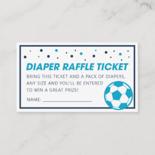 Entradas de Baby Shower de Light Blue Soccer Raffl
