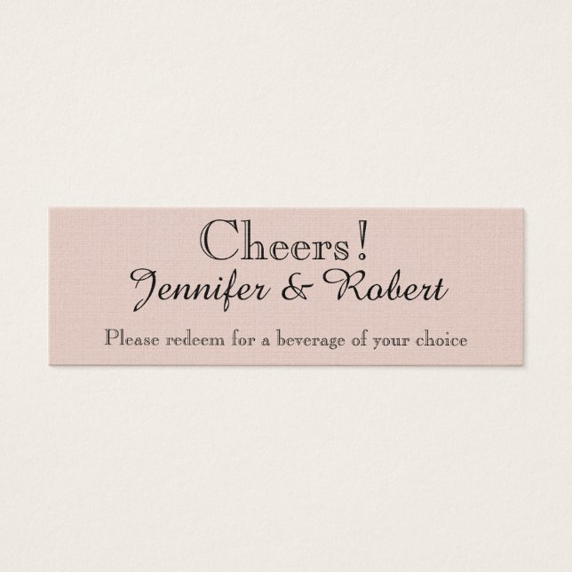 Entradas de bebidas para Bodas de Rubor (Frente)