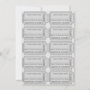 Entradas de gota de plata para invitaciones