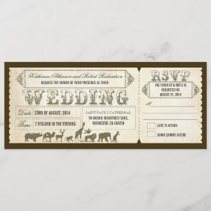 Entradas de invitación a la boda en el zoológico