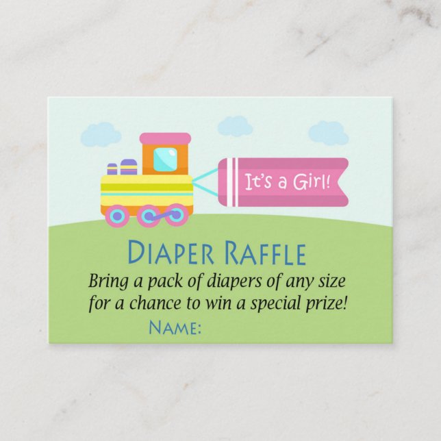 Entradas de juguete Diaper Raffle Tickets (Anverso)